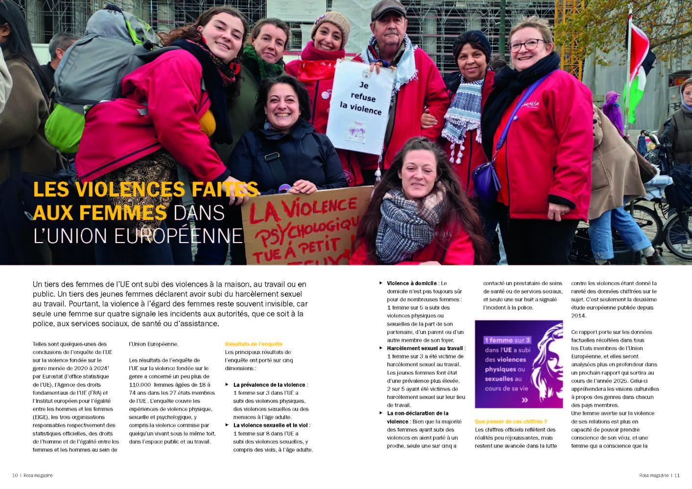 Les violences faites aux femmes dans l'union européenne