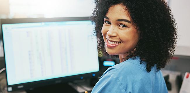 Assistant doing medical administration