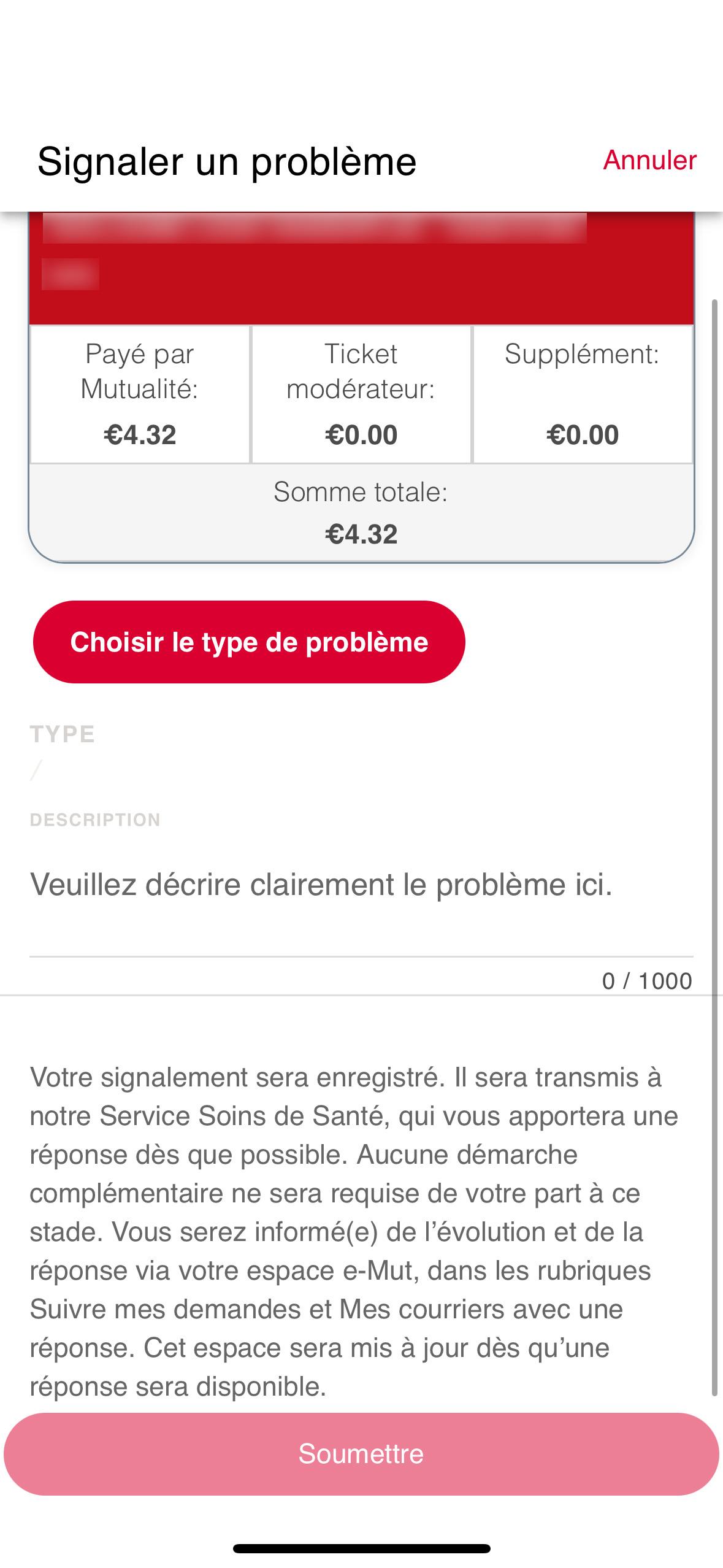 Screen e-mut report details