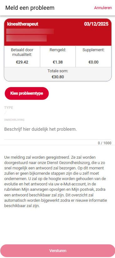 Screen e-mut report details