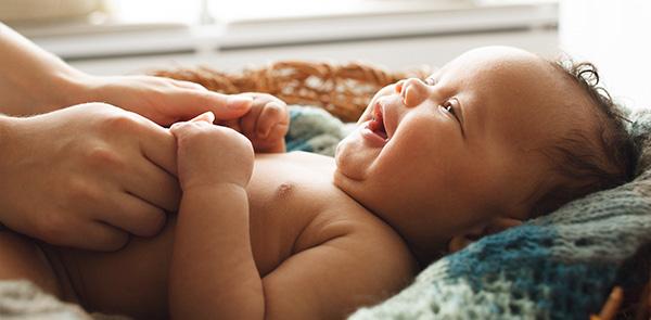 Baby smiling