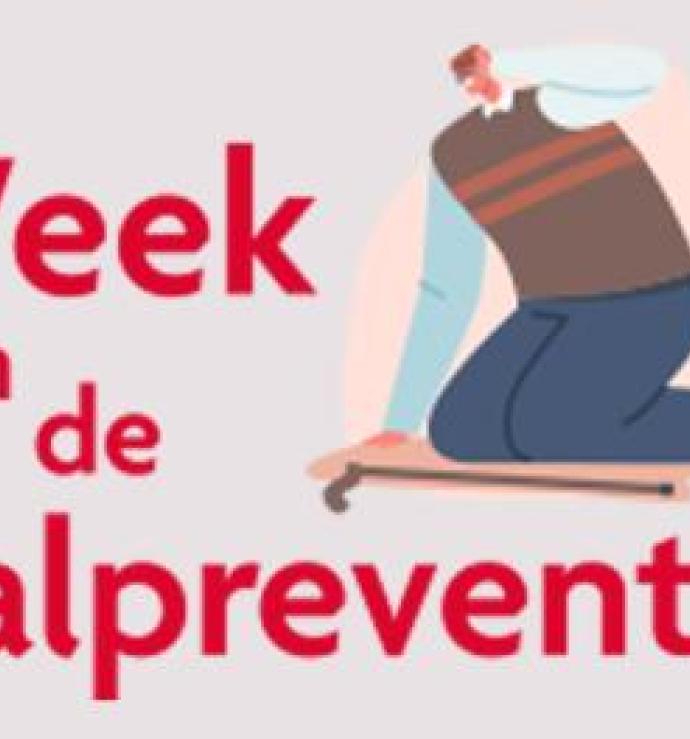 Week van de valpreventie tekst en illustratie