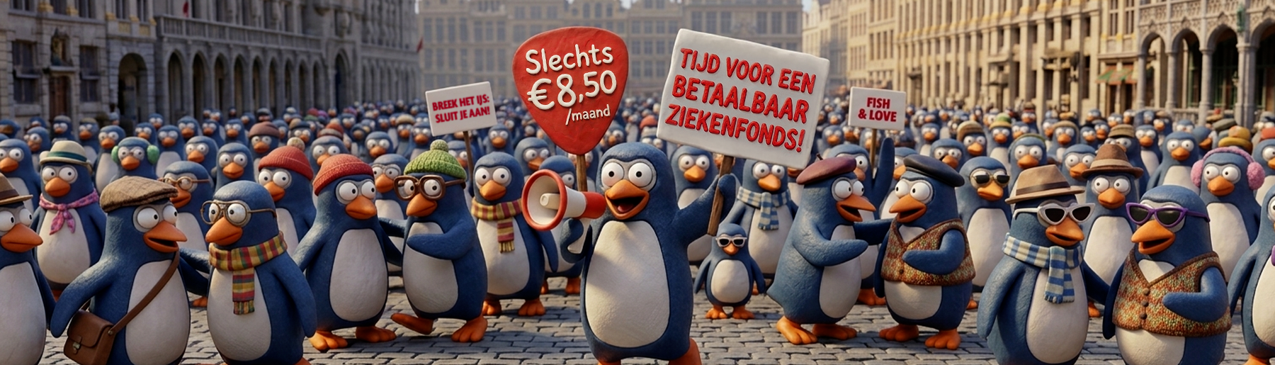 Penguin optocht betaalbaar ziekenfonds