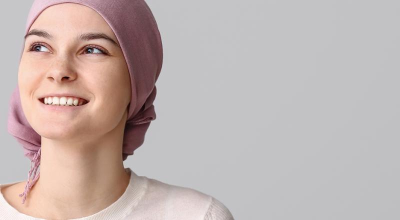 woman wearing scarf on head