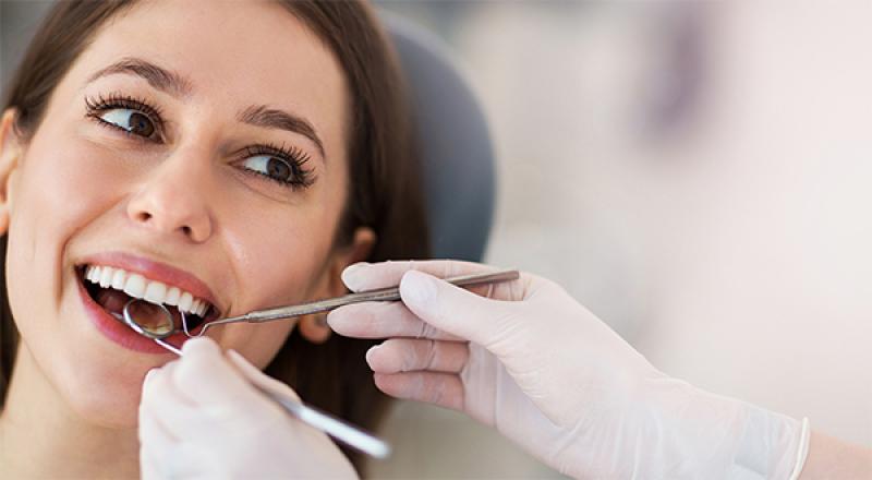 Woman at the dentist